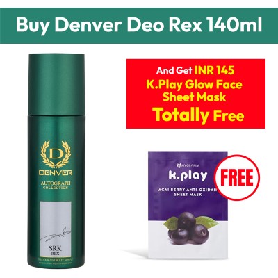Denver Deo Rex 140ml + K.Play Glow Face Sheet Mask Free