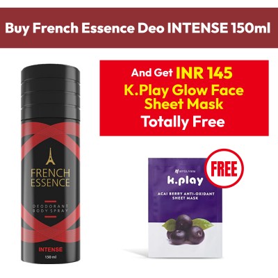 French Essence Deo Intense 150ml + K.Play Glow Face Sheet Mask Free