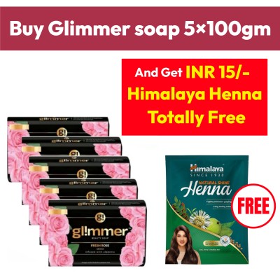 Glimmer soap 5×100gm + Himalaya Henna Free